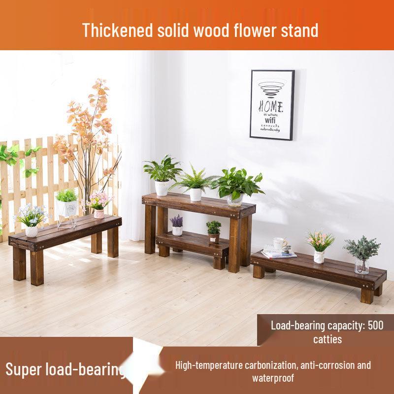 Bamboo Ladder Plant Display Stand