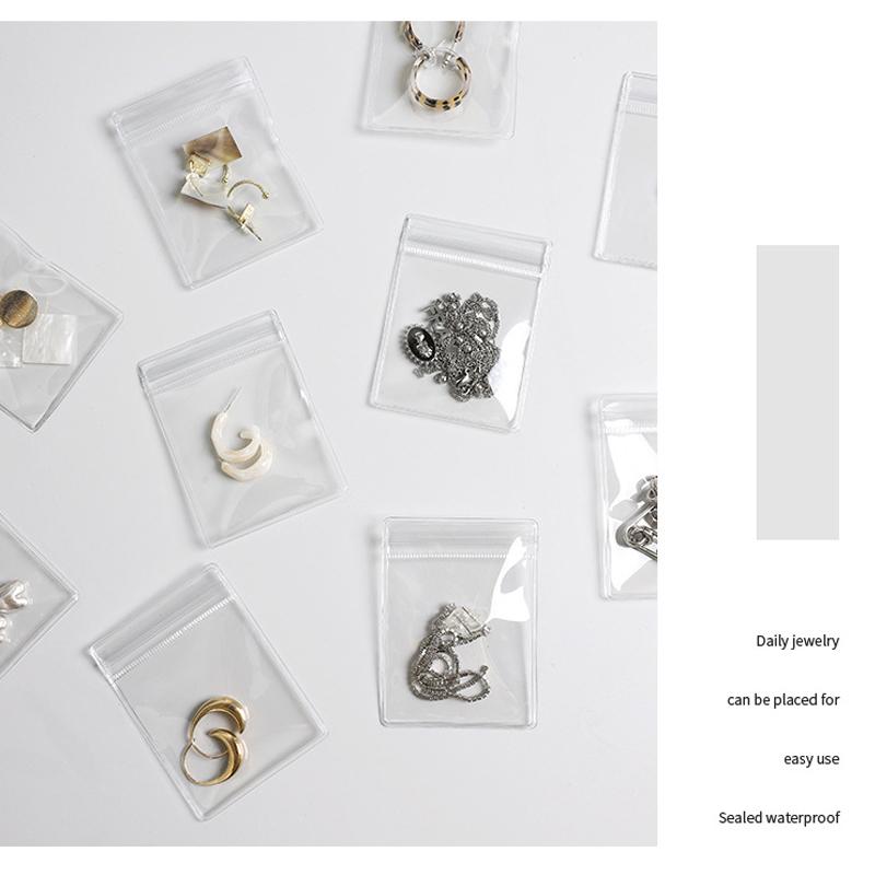 20 Stück transparente, selbstdichtende Schmuckbeutel, dicke Halsketten, Armbänder, Druckverschlussbeutel, Ring-Aufbewahrungstasche, Aufbewahrungstasche, Antioxidationsbeutel