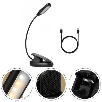 LED lampička na čtení 3 úrovně jasu 360° ohebný krk