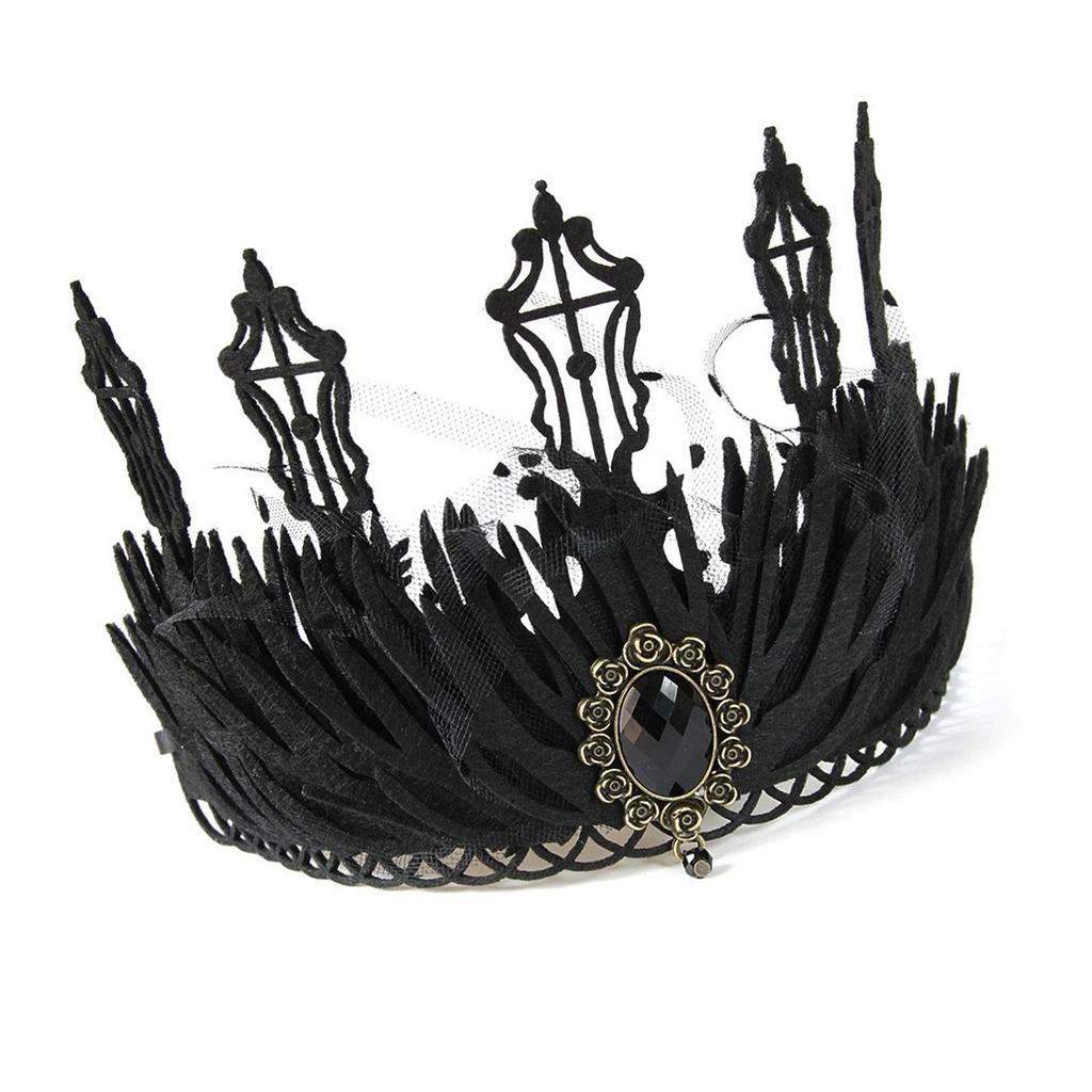 Gothicism Rose Headbands Halloween Cosplay Hair Hoop Carnivals Headbands for Bridal Wedding and Festival