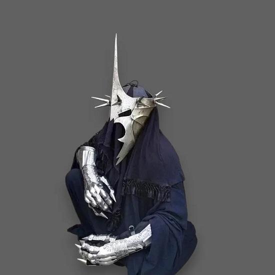 Nazgul Kara Süvari Cosplay Kostümü  Fantezi LARP ve Cadılar Bayramı İçin Mükemmel Nazgul Eldivenleri, Pelerin  Kask  İçin Mükemmel