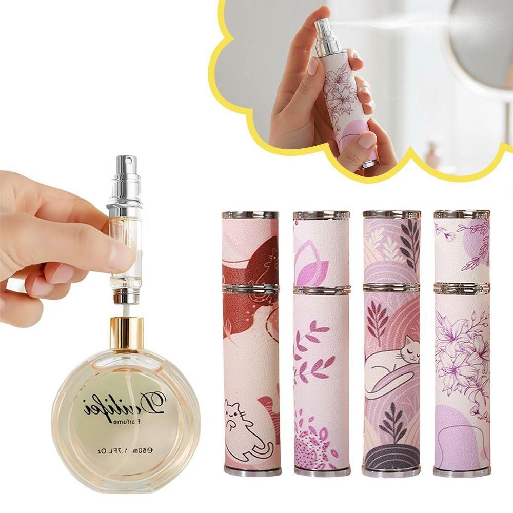 10ml Perfume Bottle PU Leather Perfume Atomizer Bottle Portable Cosmetic Container  for Woman