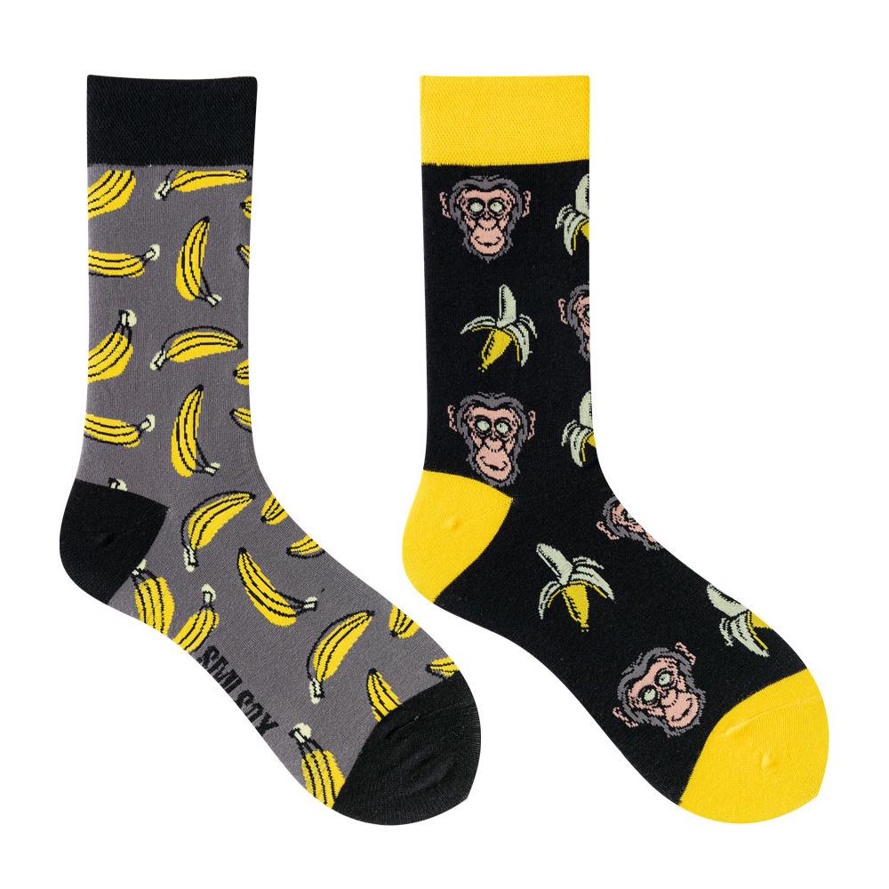 Calzini AB Asimmetrici Trendy Divertenti per Coppia Anatra Mandarina Colorati Calzini a Mezza Gamba SMLSOX