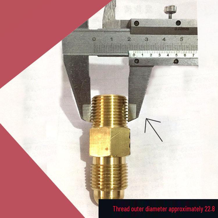 Riduttore di Pressione Ossigeno - Valvola con Filettatura Femmina G5/8 a Raccordo Maschio 5/8 in Rame