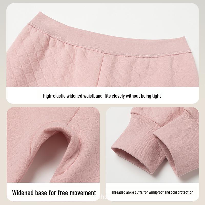 Women's Plus Size Three-Layer Quilted Cotton Pants for Autumn/Winter