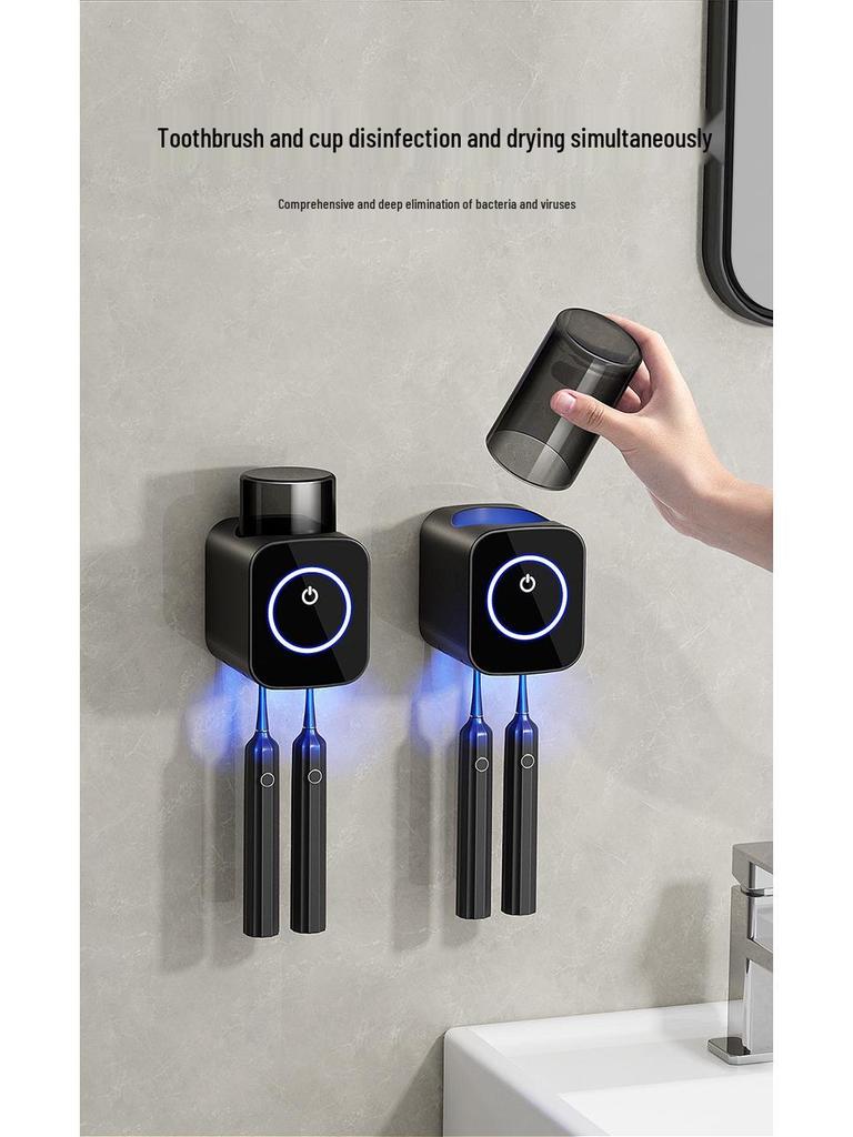 2025 Ultraviolet Electric Toothbrush Sterilizer & Dryer with Holder and Storage