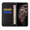 Carbon Fiber Flip Case For iPhone 16E 16 15 14 13 12 11 Pro XR 10 XS Max X 8 7 Plus Card Holder Phone Cover Magnetic Flip Wallet
