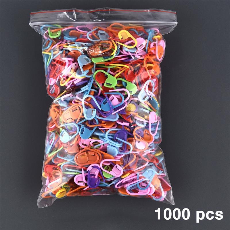 100-1000PCS Knitting Marking Buckle Pins Plastic Crafts Locking Stitch Markers Sweater Weaving Tools DIY Sewing Accessory