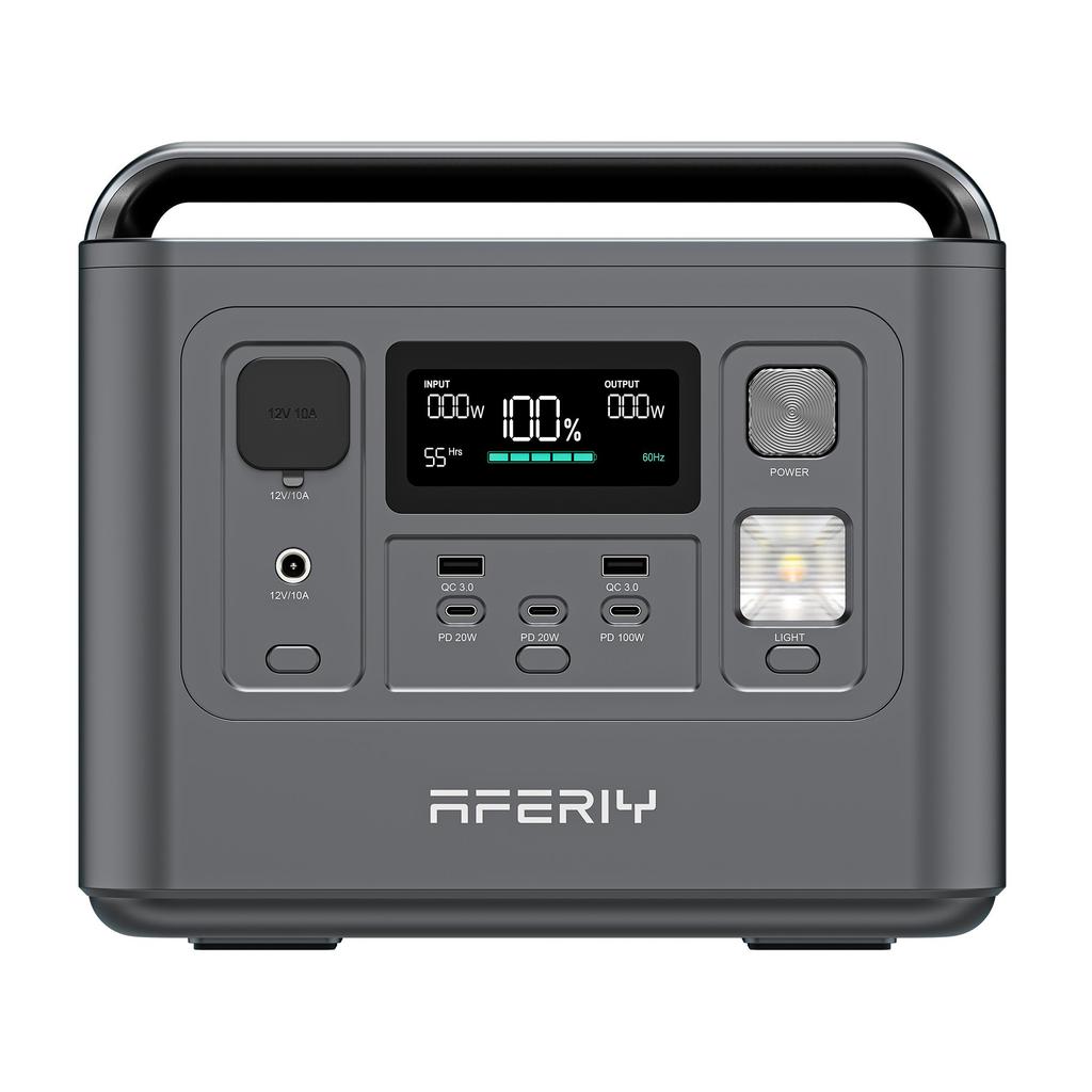Portable Power Station AFERIY P010,800W Output 512Wh LiFePO4 Battery, 8 Outputs, Power Station for Outdoor Camping/RV/Home Backup