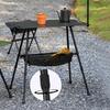 Folding Workbench Legs Metal Foldable Camping Table Legs Adjustable Height Coffee Table Legs Outdoor Travel Camping Equipment
