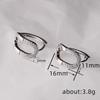 New European and American Simple Geometric Ear Buckle Women's Fashion Personality Compact Half Circle Zircon Jewelry