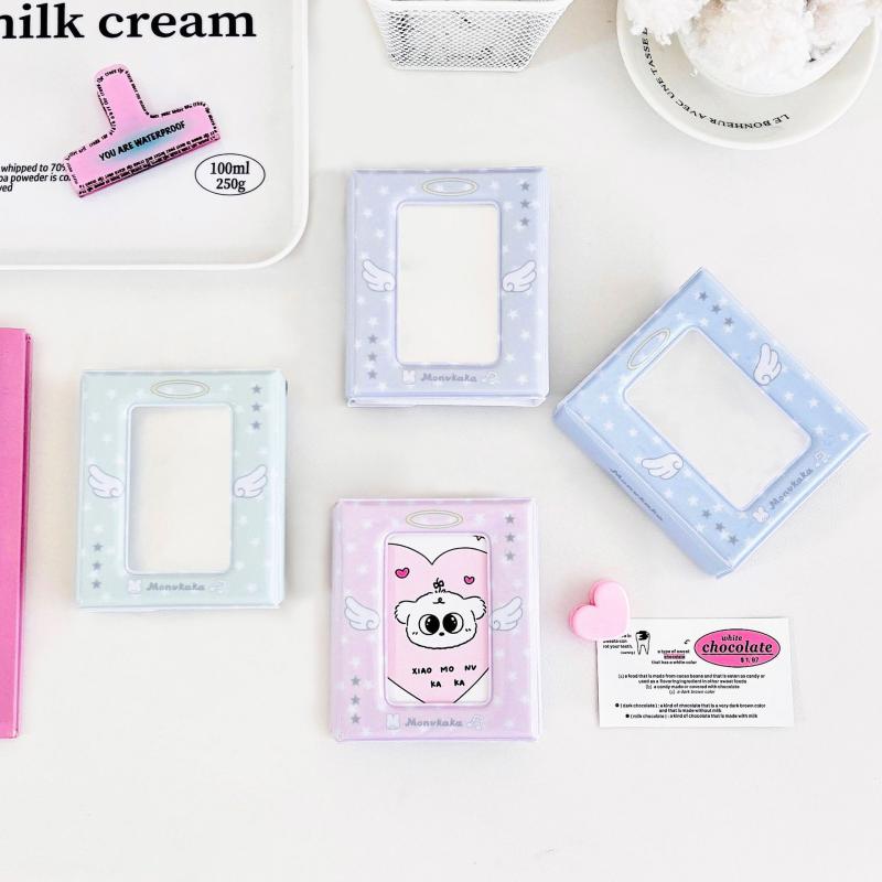 Cartoon 40 Pockets Angel Wings Photo Card Pouch Style Album For 2.3x3.9 Inch Mini Handy Name Card K-pop Star Album With Button