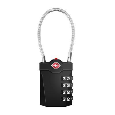 TSA Lock Padlock 4 Digit Dial Lock Wire Type Travel Safe Security Goods
