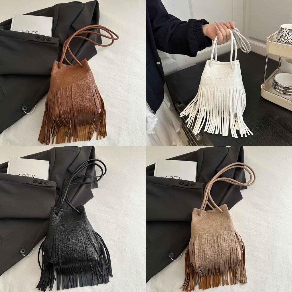Tassel Phone Bag With Magnetic Closure For Daily Casual Wear