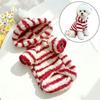 Striped Dog Sweatshirt With Hat Dog Vest New Pug Teddy Coat  Chihuahua Outfits