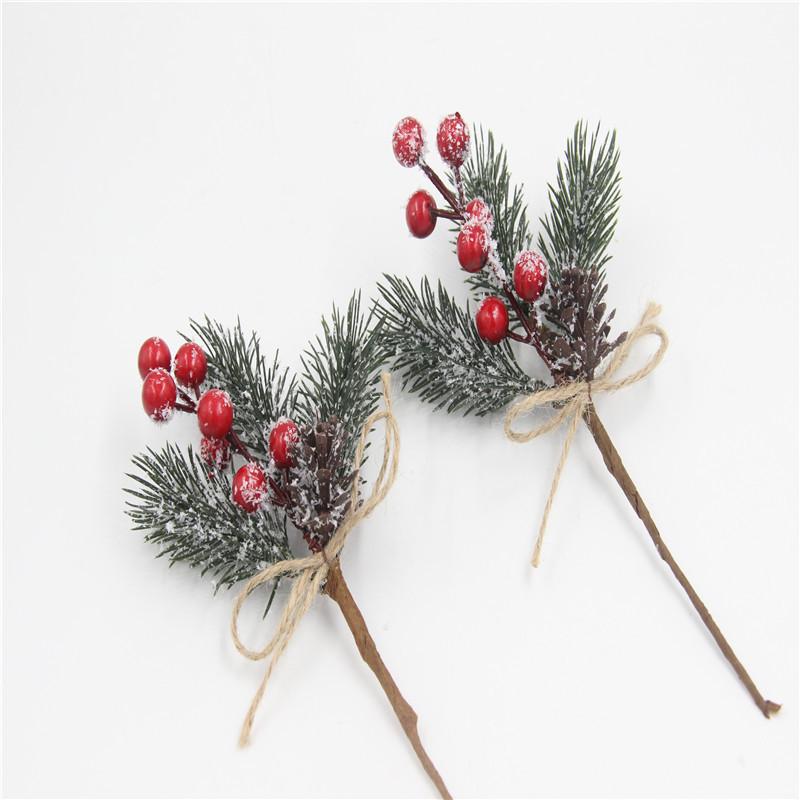 Snowflake Jute Rope & Red Berry Christmas Bouquet DIY Wreath Accessories
