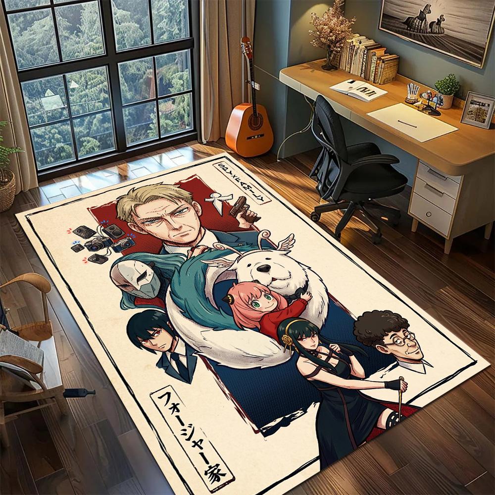 SPY×FAMILY Carpet Floor Mat Home Room Decor Washable Non Slip Large Area Gamer Bedroom YUN6512