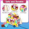 28 pcs Magnetic Ice Cream Sweet Treats Pretend Play Wooden Ice Cream Truck Food & Accessories Montessori Sorting Stacking Toys