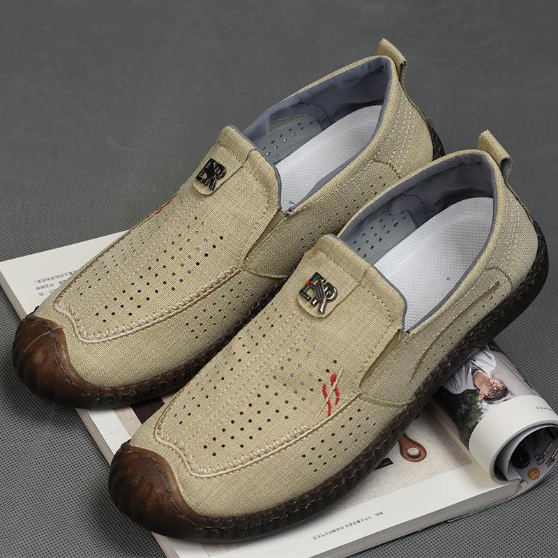 Fashion Summer Fashion Men Sneakers All-match Casual Shoes Outdoor Breathable Loafers Mesh Surface Soft Bottom Casual Loafers 2025