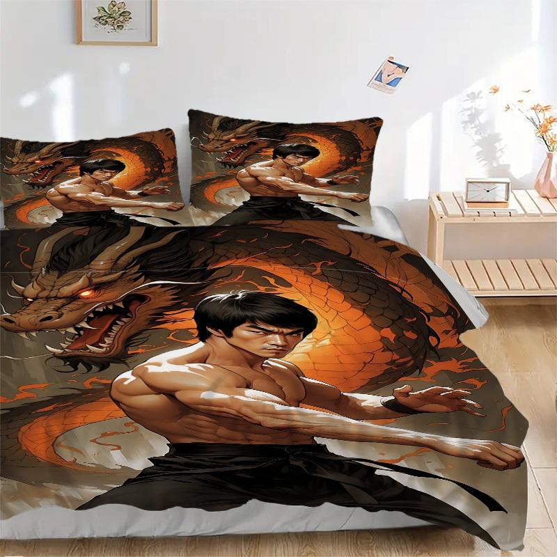 

3pcs Dragon Spirit Bedding Set: Perfect for Bedroom or Guest Room. Soft and Comfortable with No Core Included yy251009220 135x200cm