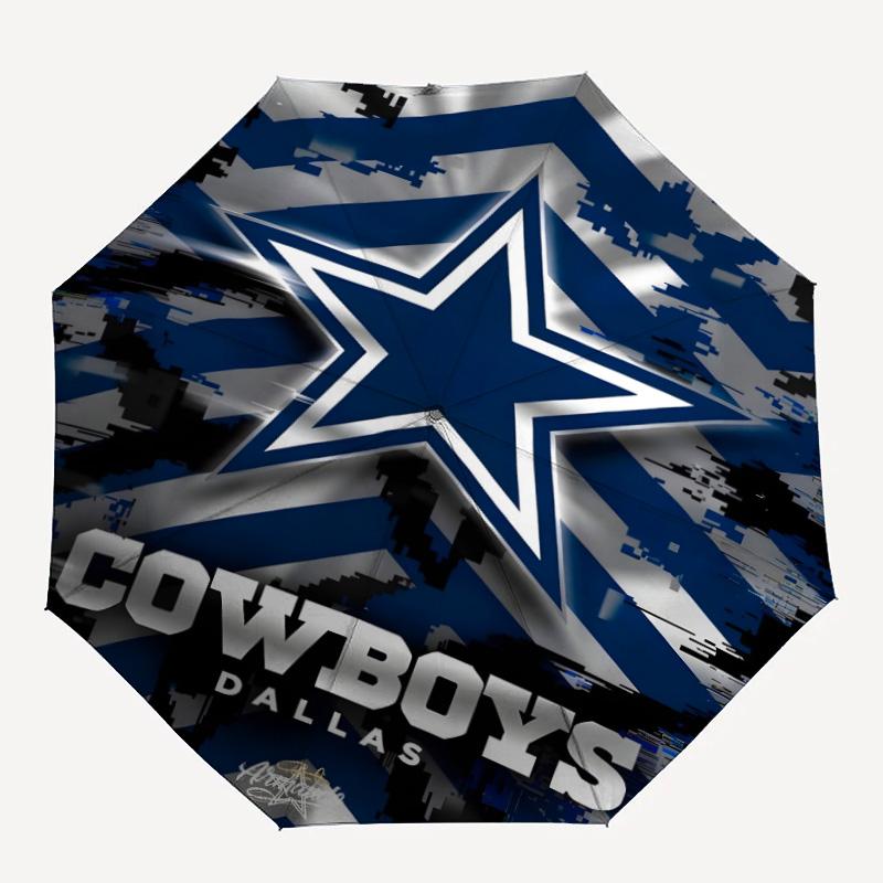 1pc Dallas Cowboys Umbrella, Sun Protection, And UV Shielding. It Has Eight Sturdy Ribs for Outdoor Use And Perfect As a Holiday Gift
