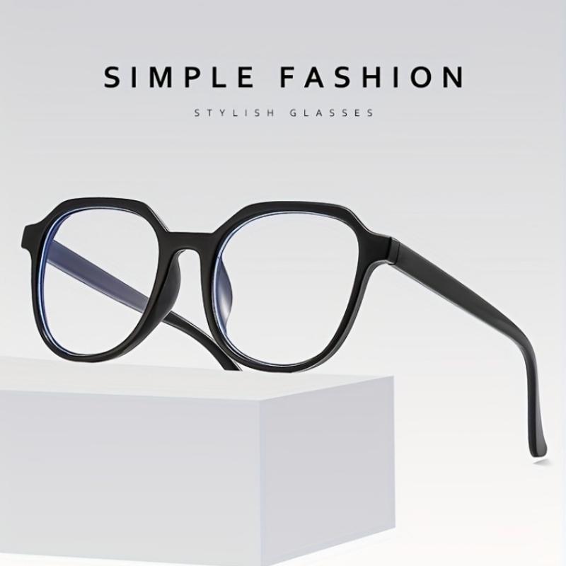 New Style Simple Black-Frame Clear Lens Fashion Glasses Large Frame Versatile for Street Style Women'S Fashion Accessory