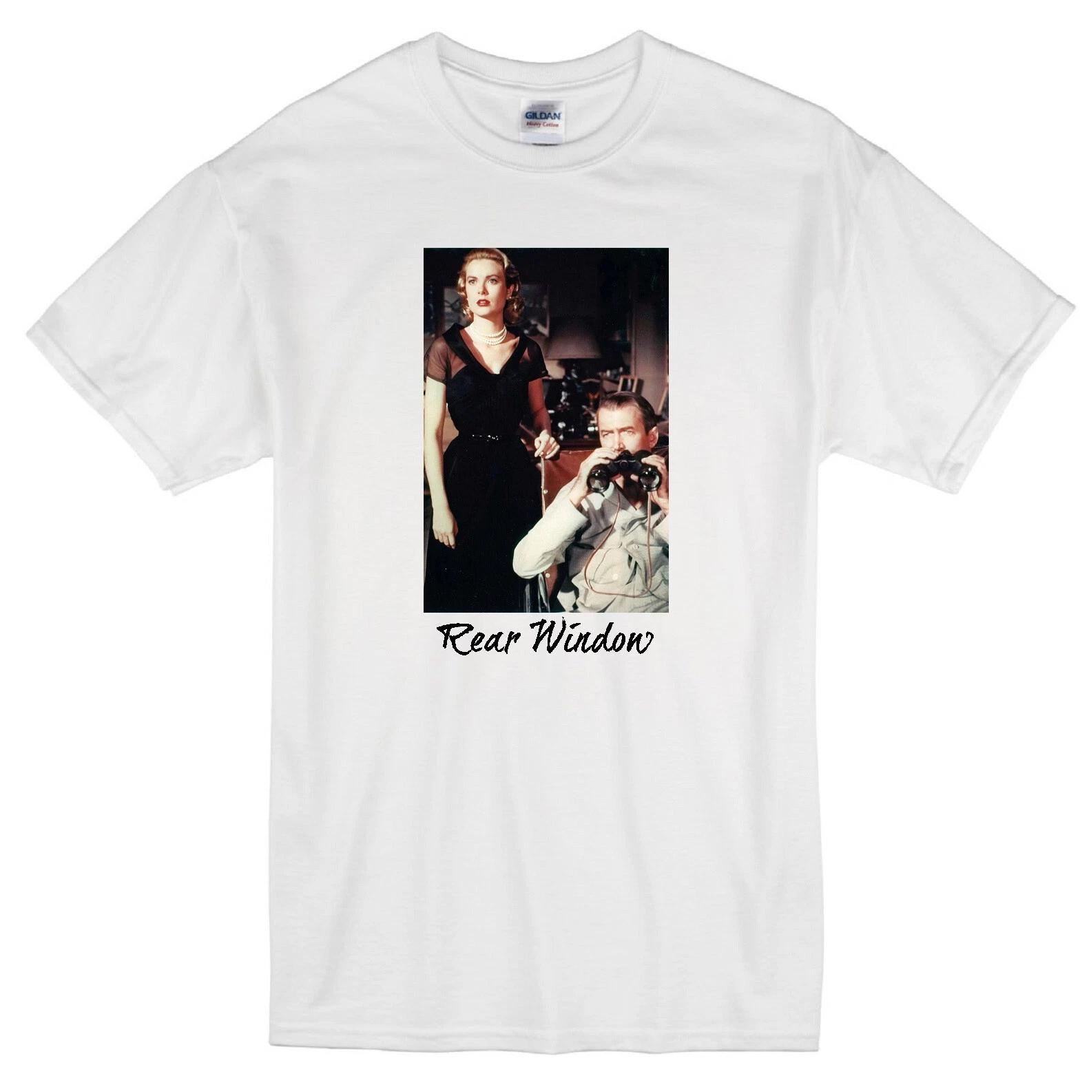 REAR WINDOW JIMMY STEWART GRACE KELLY ALFRED HITCHCOCK 1954 MOVIE WHITE T-shirt M