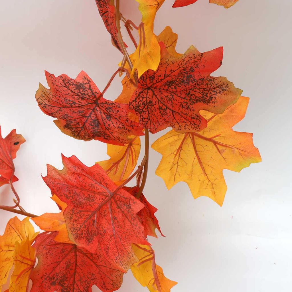 Autumn Maple Leaf and Pumpkin Vine Hanging Decoration for Home, Window, Mall, Bar, and Wall