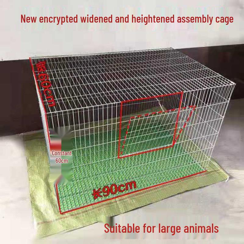 Large Multi-Purpose Animal Cage: Rabbit, Pigeon, Chicken, Goose - Wire Mesh Panel, Easy Assembly, Transport Ready, Mother-Child Design.