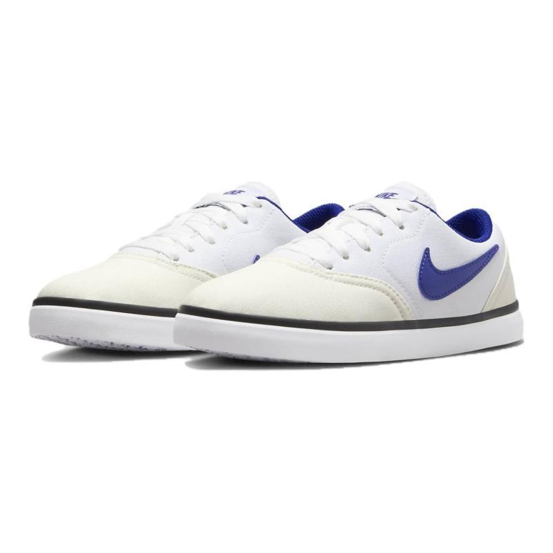 Nike SB Check Abrasion Resistant Breathable Low Top Kids' Skateboarding Shoes White Blue Sneakers 905373-102