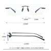 Glasses Rimless Reading Glasses Diamond Small Fresh Men'S High Definition Anti-Blue Reading Glasses