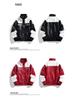 American Style PU Leather Men's Retro Motorcycle Jacket - Stand Collar, Color Block, Spring/Autumn Coat