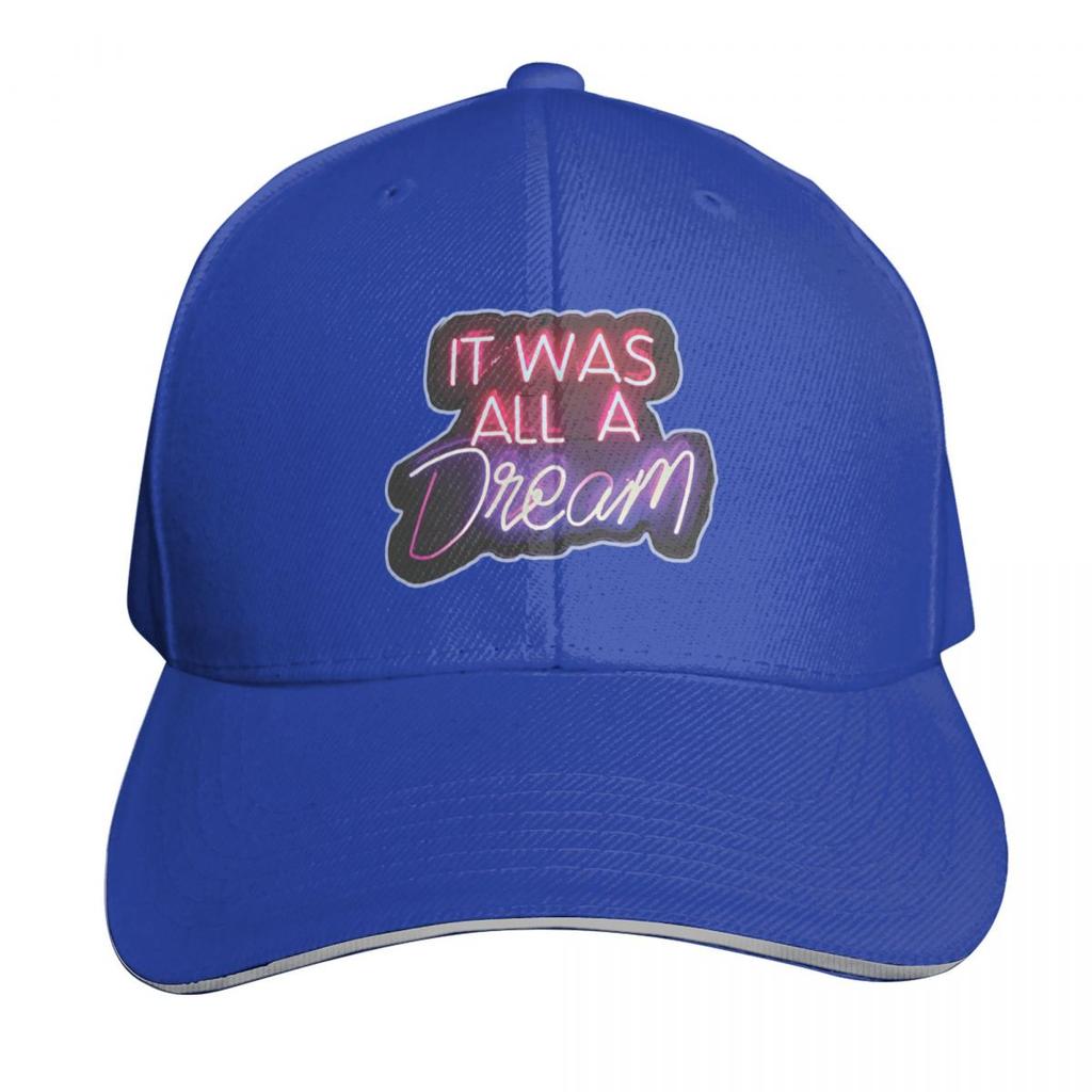 It Was All a Dream Neon Lights Baseball Cap Luxury Brand Western Hat Dad Hat Fishing Caps Unisex Unisex Womens