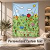 Mr. Men & Little Miss Tapestry, Personalized Custom Text, Wall Hanging Tapestry For Living Room Home Wall Decor