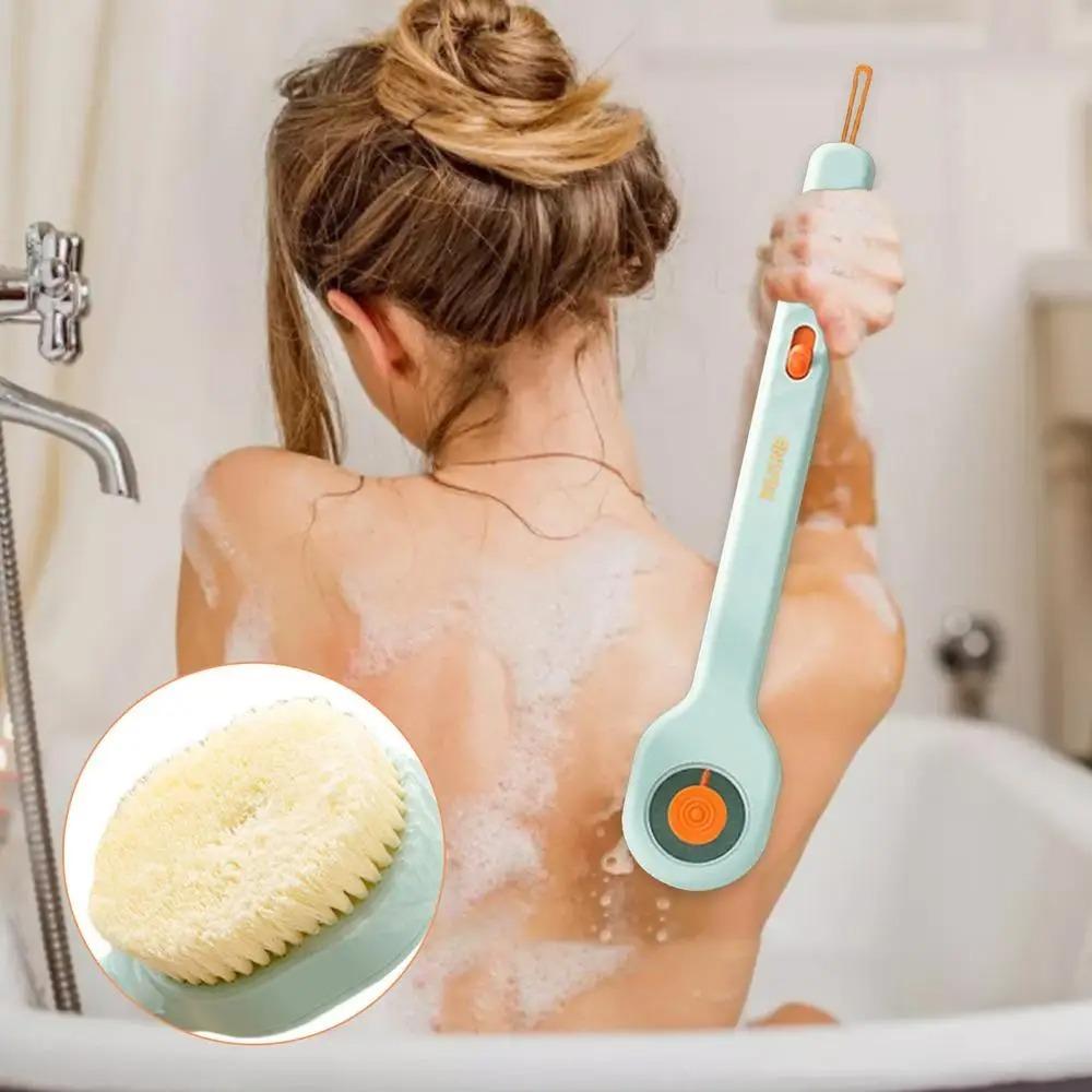

Soft Hair Exfoliation Bath Brush Comfortable Back Brush Creative Shower Brush For Bathroom Home жовтий