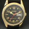 JAPAN VINTAGE REFURBISHED CITIZEN AUTOMATIC 8200 MENS BLACK DIAL WATCH a445346-1