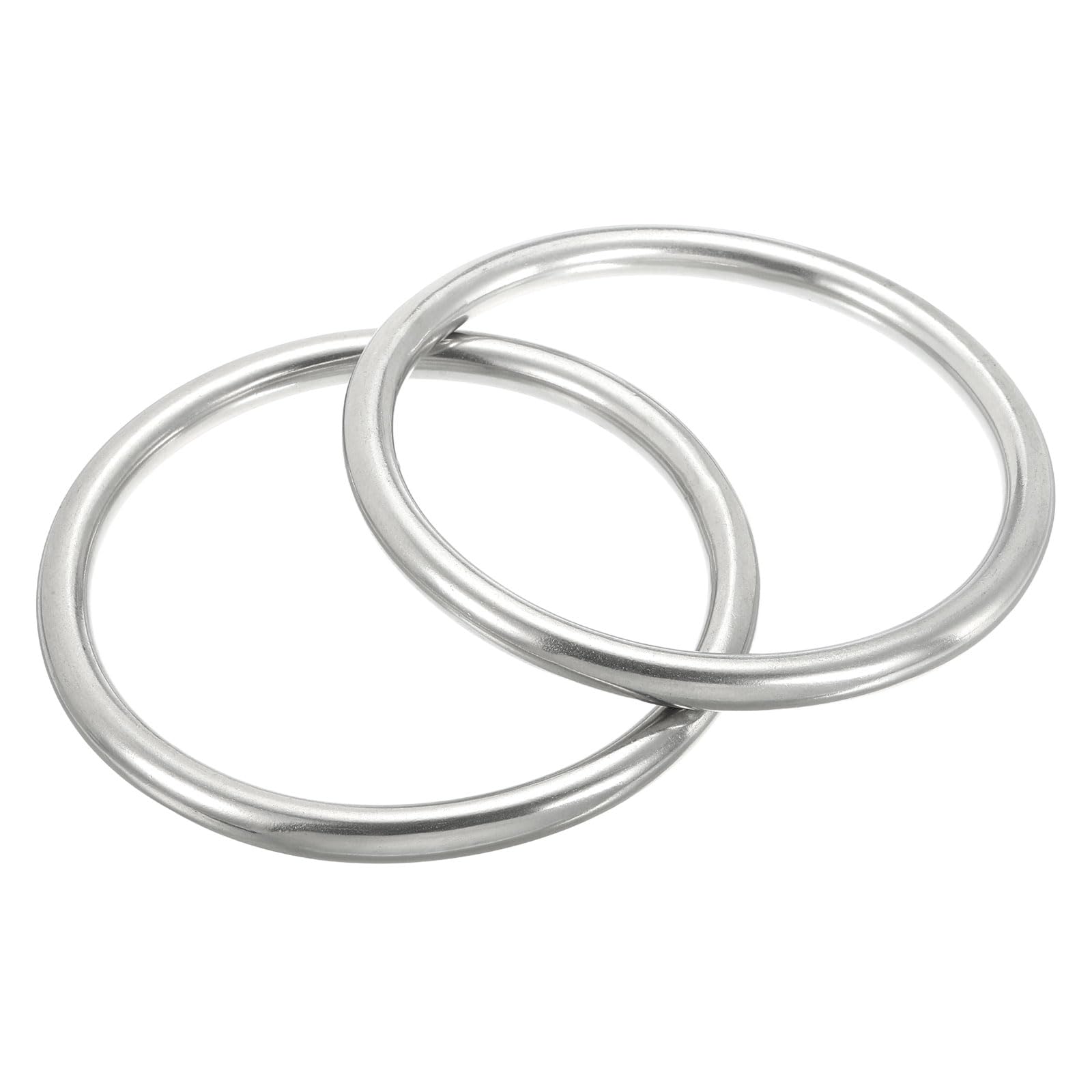 

2pcs Metal Rings 316 Stainless Steel Rings Marine Grade Multipurpose Welded Round Rings for Macrame DIY Craft Hardware Belt Dog Leads [PATIKIL] 4.3