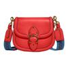 Beat 23 Vintage Flap Leather Saddle Bag Women Shoulder Bag Red C3738-B4TFM
