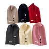 All-wool Balacrafa Cap for Women's Winter Warmth Ear Protection Knitted Woolen Cap and Neck in One Piece