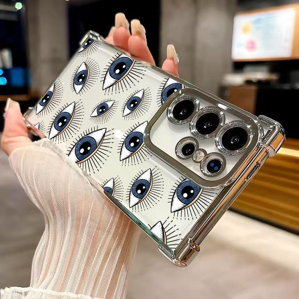 The Evil Eye Blue Eyes Coque For Galaxy S26 Ultra Phone Case For Samsung S26 S25 S24 S23 S21 Ultra S20 FE S25 Plus 5G Soft Cover