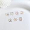 New Snowflake Nail Art Accessories Internet Celebrity Christmas Flat Double Layer White Ice Flower Resin Wearable Nail Decorations