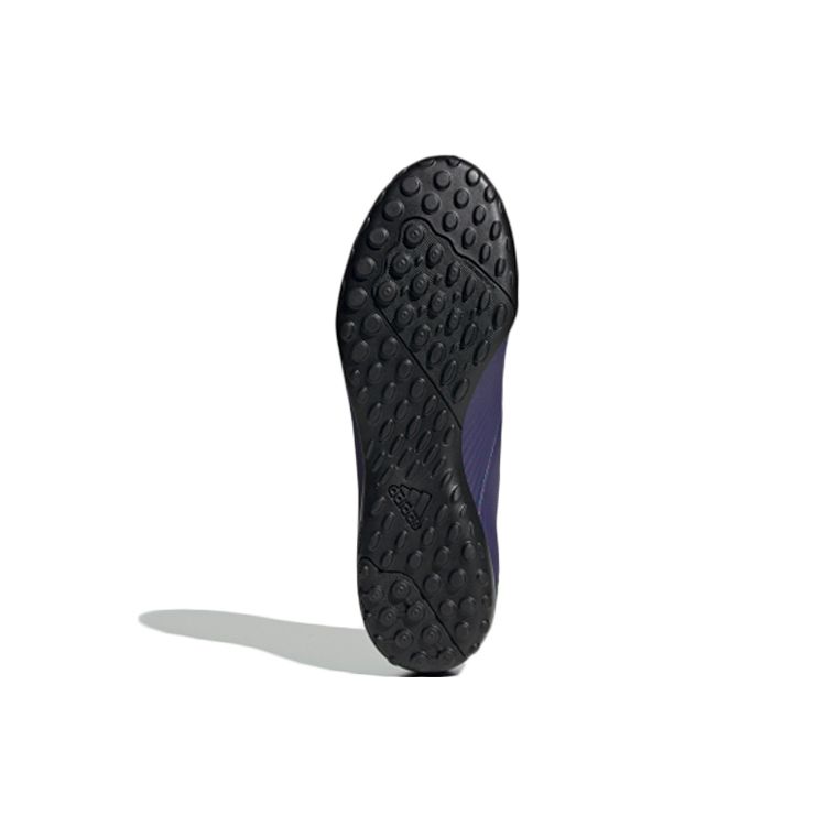 Adidas Messi 19.4 Round Toe Comfortable TF (Rubber Studs) Hard Ground Artificial Grass Soccer Shoes Men Soccer Shoes Purple Green EF1805