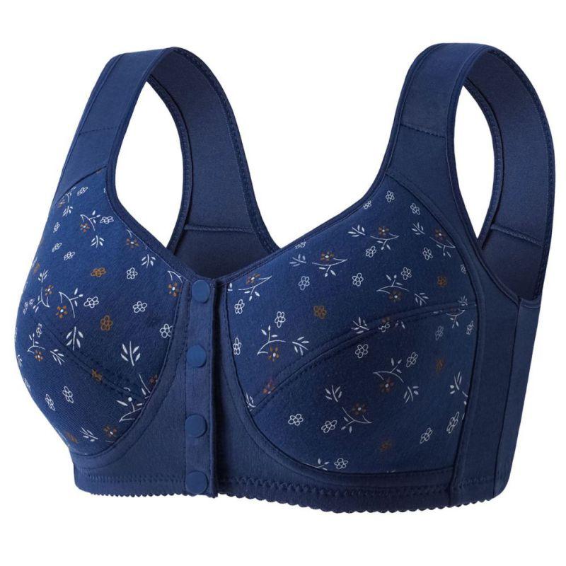 Damski Biustonosz Duży Rozmiar Zapinany z Przodu Biustonosz na Szerokim Ramiączku