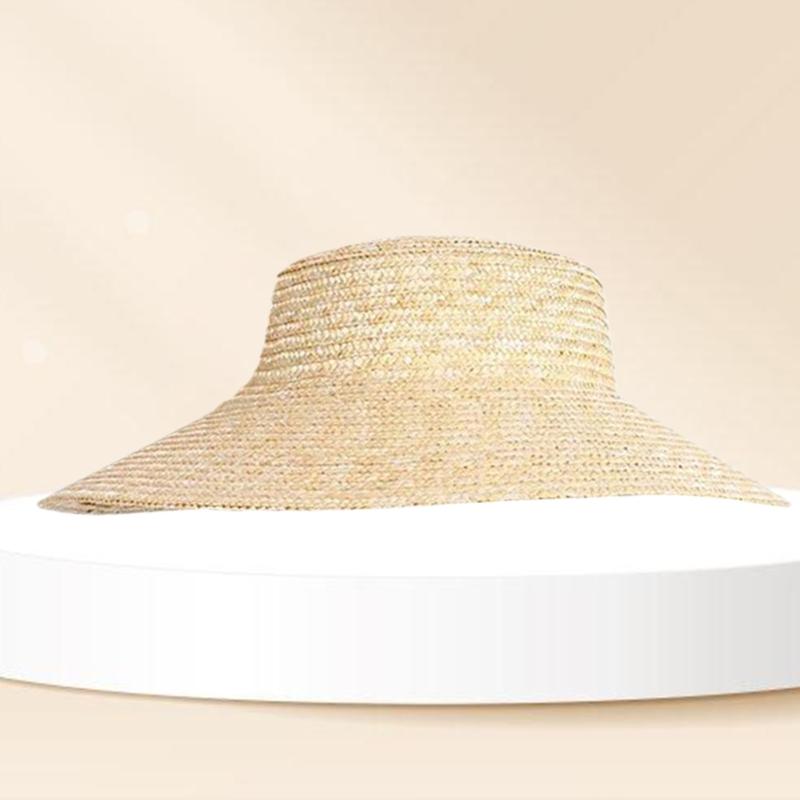 Woven Straw Bonnet Hat for Women Breathable Lace Ribbon Fisherman Hat French Headwear Beach Vacation Sunproof Caps
