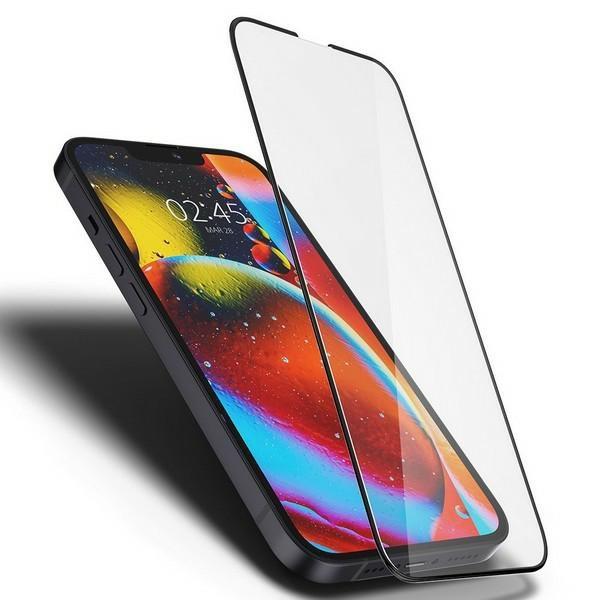 Szkło hartowane do iPhone 13 Spigen Czarna ramka