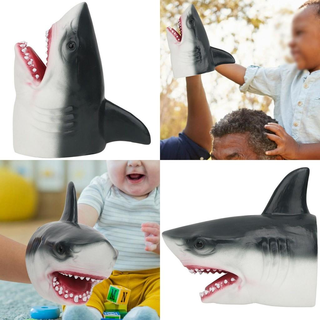 Soft And Flexible Shark Head Hand Puppet Ideal For Creative Play And Gifts