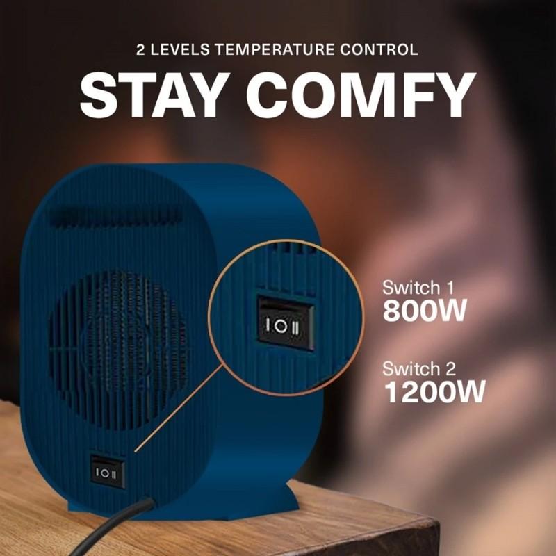Mini Grzejnik Elektryczny 1200W Przenośny Wentylator Grzewczy Domowy Wysoka Moc Niski Poziom Hałasu Cyrkulacja Powietrza Dmuchawa Gorącego Powietrza