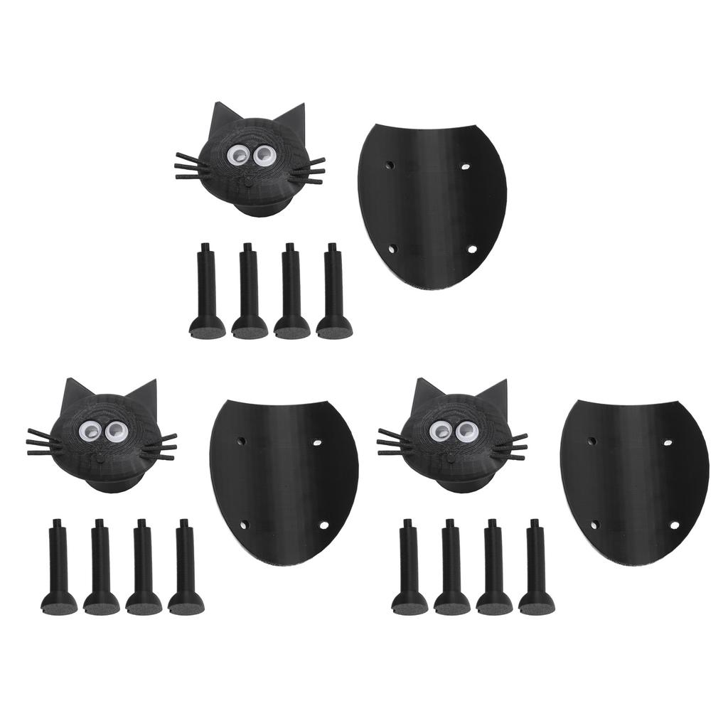 3Pcs Black Cat Toilet Paper Holder Set Funny Animal Toilet Paper Storage Stand for Bathrooms Kitchen Toilet Tissue
