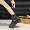 British Martin Boots Women's Single Boots 2025 Autumn New Fashionable Thin Versatile Thick-soled Thick-heeled Women's Short Boots