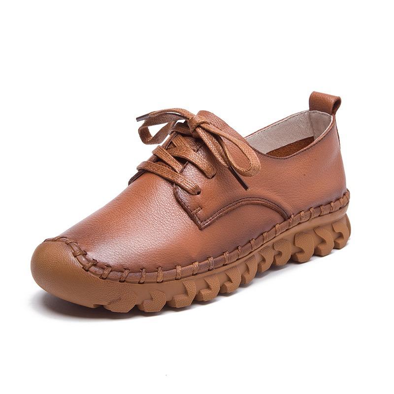 Leather Single Shoes Flat Casual Shoes